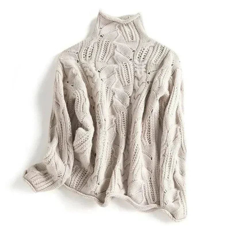 LAYNA | Pull Col Montant Élégant